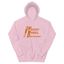 Load image into Gallery viewer, Front Wheel Discussion Orange Logo Hoodie