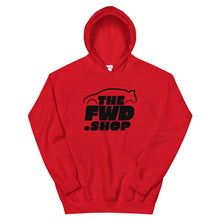 Load image into Gallery viewer, Front Wheel Drive Shop Black Logo Hoodie