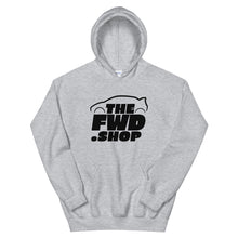 Load image into Gallery viewer, Front Wheel Drive Shop Black Logo Hoodie