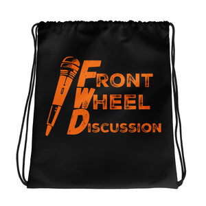 Front Wheel Discussion Drawstring bag