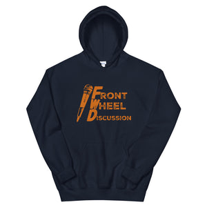 Front Wheel Discussion Orange Logo Hoodie
